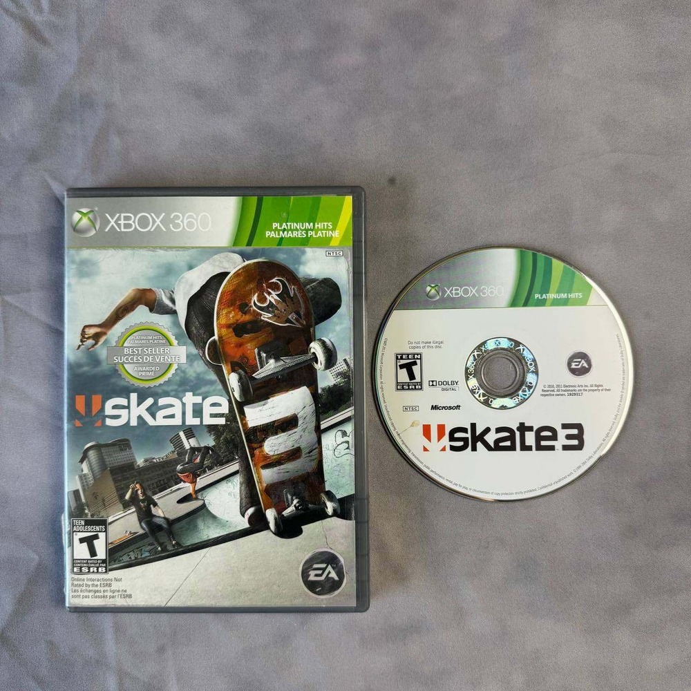 EA Skate 3 Xbox 360 Video Game Platinum Hits Edition NTSC Skateboarding